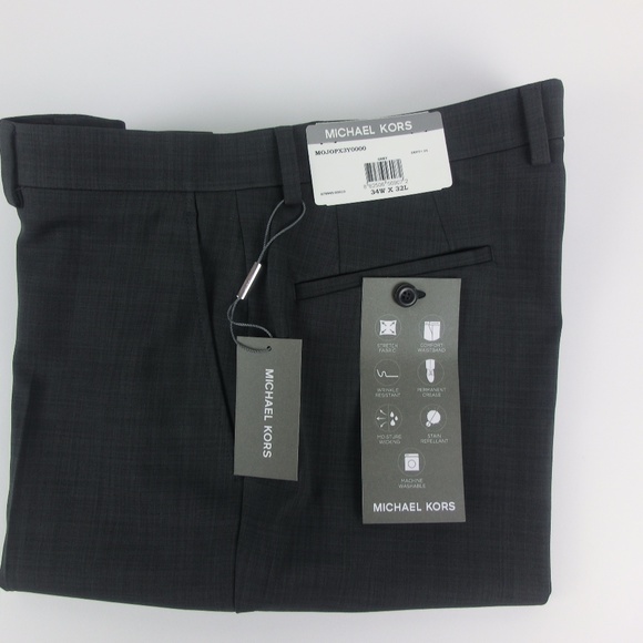 MICHAEL KORS MENS DRESS PANTS GREY 34W X 32L - Picture 2 of 4